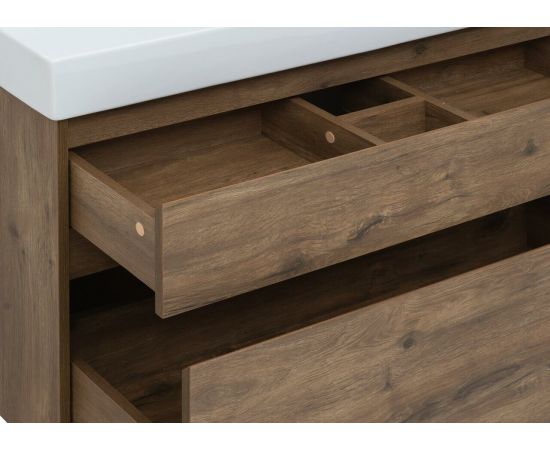 Тумба с раковиной Aquanet Nova Lite 100 дуб рустикальный (2 ящика) арт. 00254701_, изображение 9