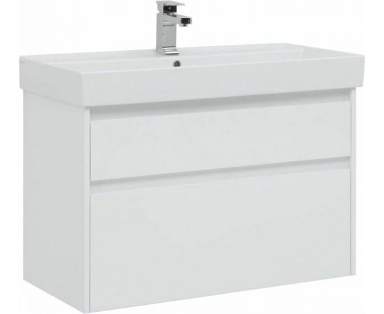 Тумба с раковиной Aquanet Nova Lite 90 белый (2 ящика) арт. 00245248_, изображение 2