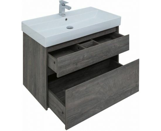 Тумба с раковиной Aquanet Nova Lite 90 дуб рошелье (2 ящика) арт. 00245249_, изображение 11