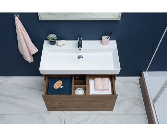 Тумба с раковиной Aquanet Nova Lite 90 дуб рустикальный (1 ящик) арт. 00254698_, изображение 20