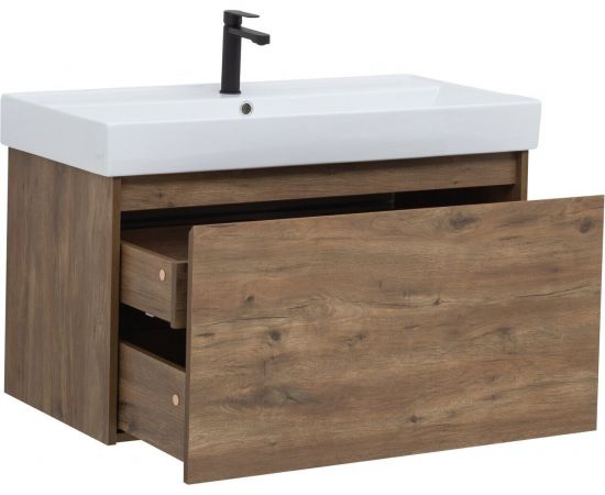 Тумба с раковиной Aquanet Nova Lite 90 дуб рустикальный (1 ящик) арт. 00254698_, изображение 5