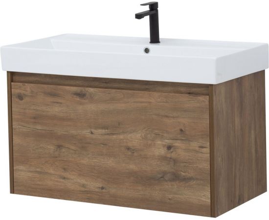 Тумба с раковиной Aquanet Nova Lite 90 дуб рустикальный (1 ящик) арт. 00254698_, изображение 8