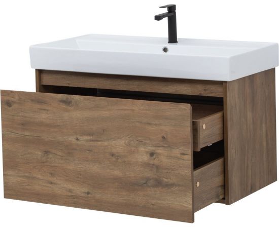 Тумба с раковиной Aquanet Nova Lite 90 дуб рустикальный (1 ящик) арт. 00254698_, изображение 9
