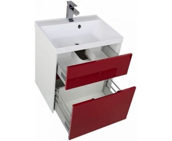 Тумба с раковиной Aquanet Латина 60 бордо (2 ящика) арт. 00212939_, изображение 7