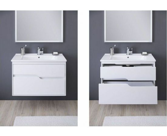 Тумба с раковиной Aquanet Модена 85 белый арт. 00212663_, изображение 12