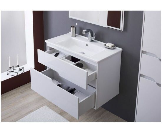 Тумба с раковиной Aquanet Модена 85 белый арт. 00212663_, изображение 13