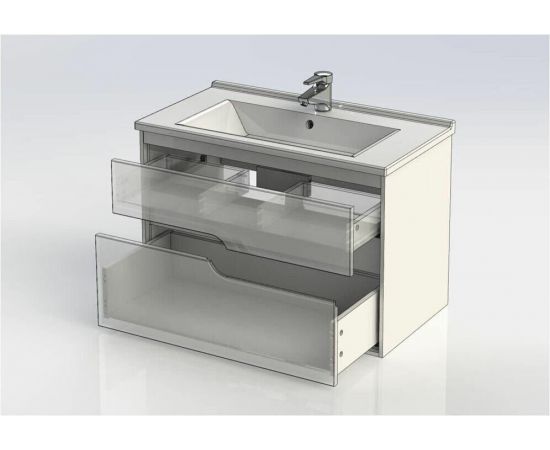Тумба с раковиной Aquanet Модена 85 белый арт. 00212663_, изображение 15