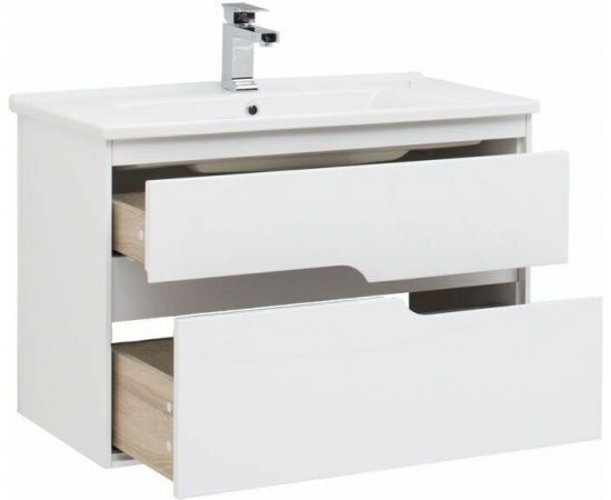 Тумба с раковиной Aquanet Модена 85 белый арт. 00212663_, изображение 5