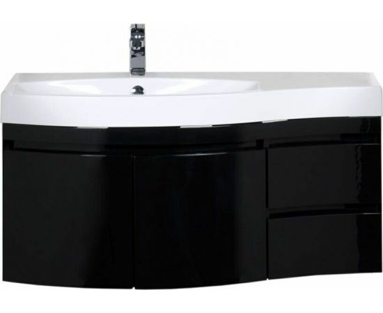 Тумба с раковиной Aquanet Опера 115 L черный (2 дверцы 2 ящика) арт. 00212994_, изображение 6