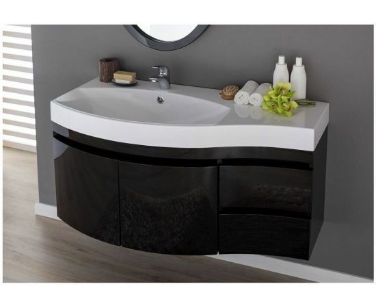 Тумба с раковиной Aquanet Опера 115 L черный (2 дверцы 2 ящика) арт. 00212994_, изображение 11