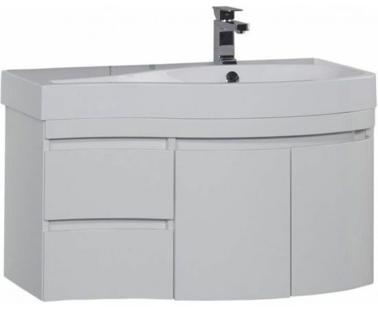 Тумба с раковиной Aquanet Сопрано 95 R белый (2 дверцы 2 ящика) арт. 00213000_, изображение 2