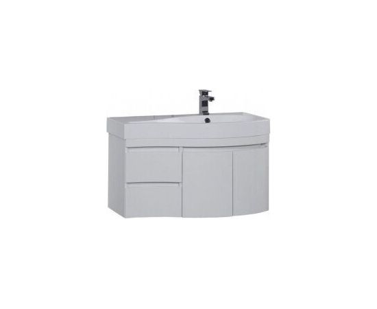 Тумба с раковиной Aquanet Сопрано 95 R белый (2 дверцы 2 ящика) арт. 00213000_