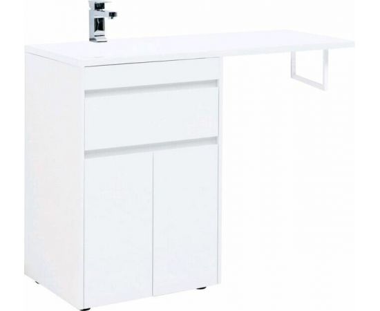 Тумба с раковиной Aquanet Токио 120 L белый (напольная, 1 ящик, 2 дверцы) арт. 00239211_, изображение 4