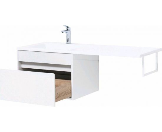 Тумба с раковиной Aquanet Токио 120 L белый (подвесная, 1 ящик) арт. 00239212_, изображение 11