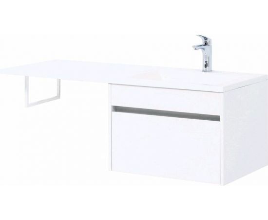 Тумба с раковиной Aquanet Токио 120 R белый (подвесная, 1 ящик) арт. 00239213_, изображение 10
