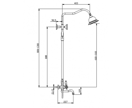 Душевая стойка Timo Nelson SX-1290/00 chrome_, изображение 5