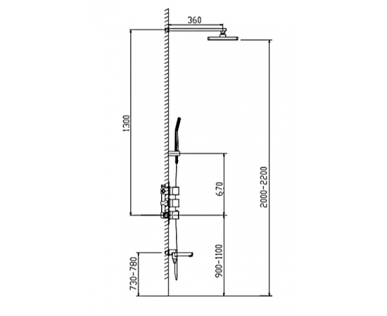 Душевой комплект Timo Tetra-Thermo SX-0199/00SM С ВНУТРЕННЕЙ ЧАСТЬЮ_, изображение 6