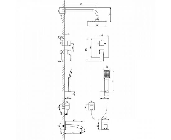 Душевой комплект Lemark Unit LM4522C С ВНУТРЕННЕЙ ЧАСТЬЮ_, изображение 2