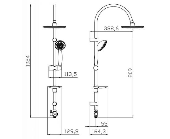 Душевая стойка Lemark LM8801C_, изображение 2