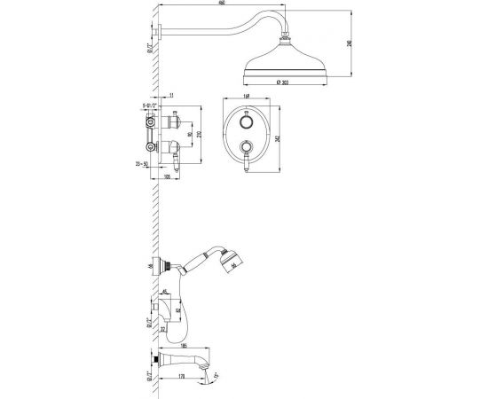 Душевой комплект Lemark Villa LM4822B_, изображение 2