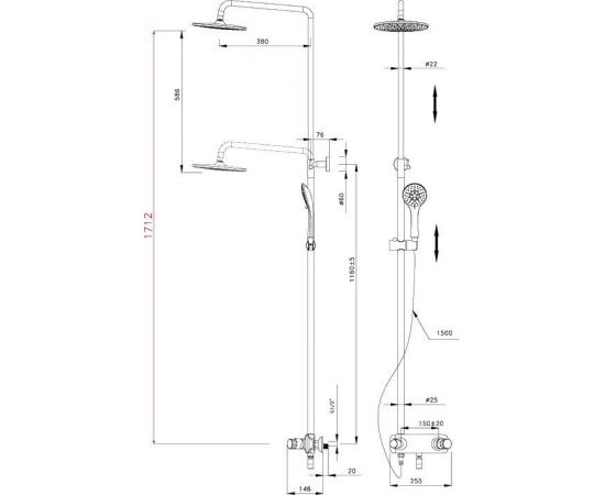 Душевая стойка Lemark Wing LM5362C_, изображение 2