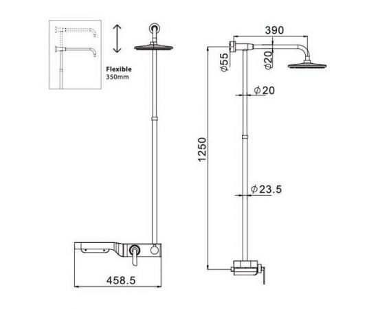 Душевая стойка Gllon SF1201-R 07011201-05_, изображение 2