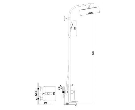 Душевая стойка Lemark Melange LM4962CW_, изображение 3