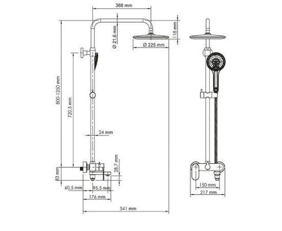 Душевой комплект WasserKRAFT A17401 со смесителем_, изображение 3