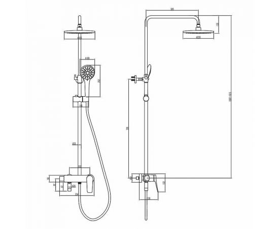 Душевая стойка Lemark Bronx LM3762BL черная_, изображение 3