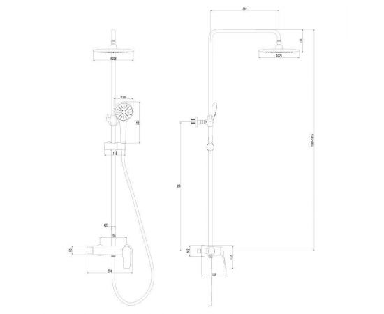 Душевая стойка Lemark Bronx LM3760GM графит_, изображение 2