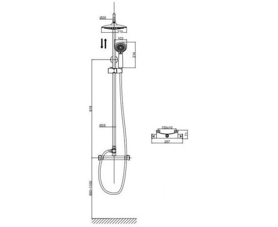 Душевая стойка D&K Potsdam DA2113701B09_, изображение 2