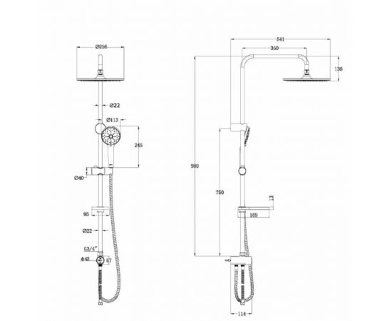 Душевая стойка Lemark LM8809C_, изображение 2