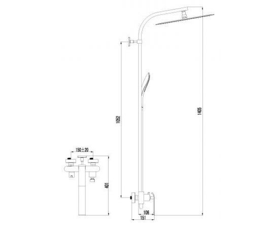 Душевая стойка Lemark Melange LM4960CW_, изображение 2