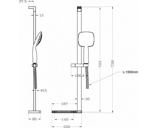 Душевой гарнитур Lemark LM8073C_, изображение 2