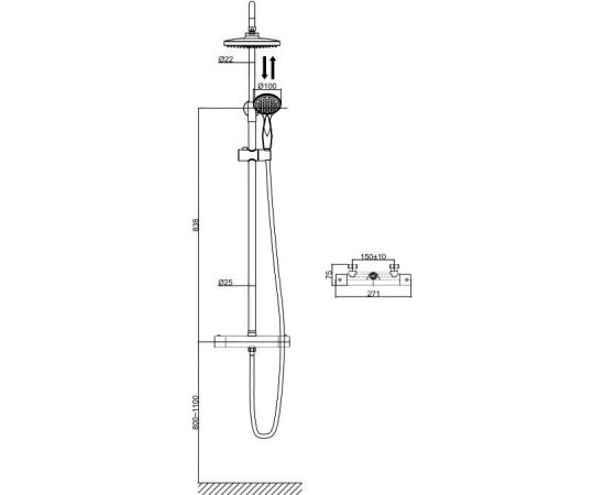 Душевая стойка D&K Potsdam DA2123701B10_, изображение 2