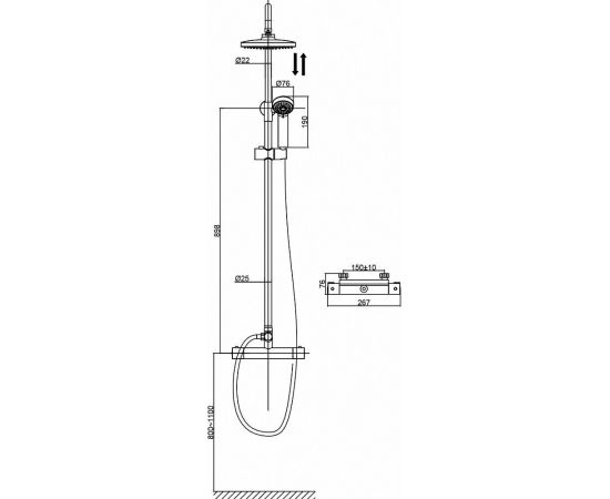 Душевая стойка D&K Potsdam DA2153701B07_, изображение 2