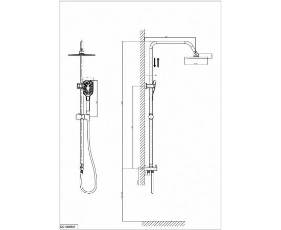 Душевая система D&K DC1005507 Хром_, изображение 2