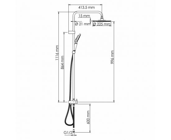 Душевой комплект WasserKRAFT A039_, изображение 3