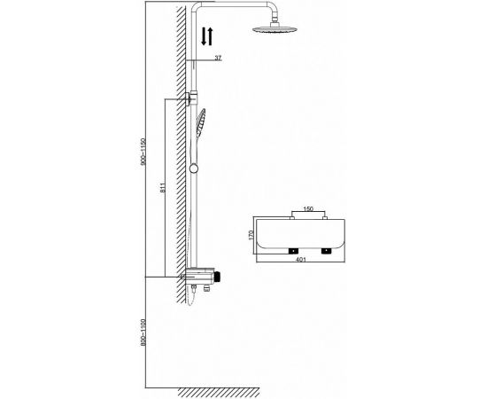 Душевая стойка D&K Potsdam DA2193701B17_, изображение 2