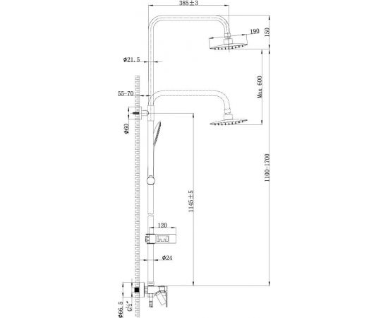 Душевая стойка Lemark Tropic LM7002C_, изображение 2