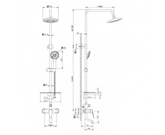 Душевая стойка Lemark Linara LM0462C_, изображение 2