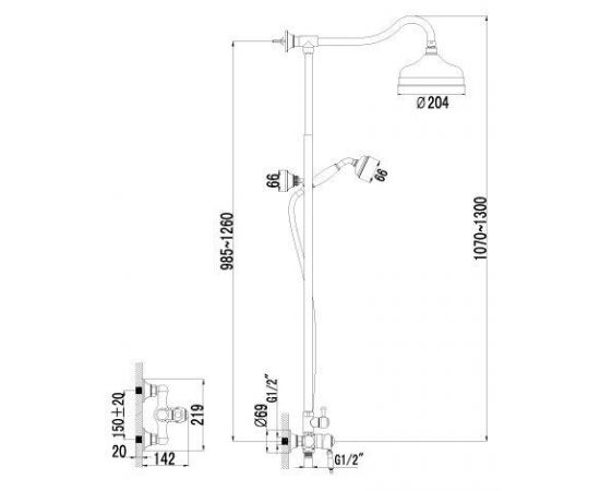 Душевая стойка Lemark Villa LM4860B_, изображение 3