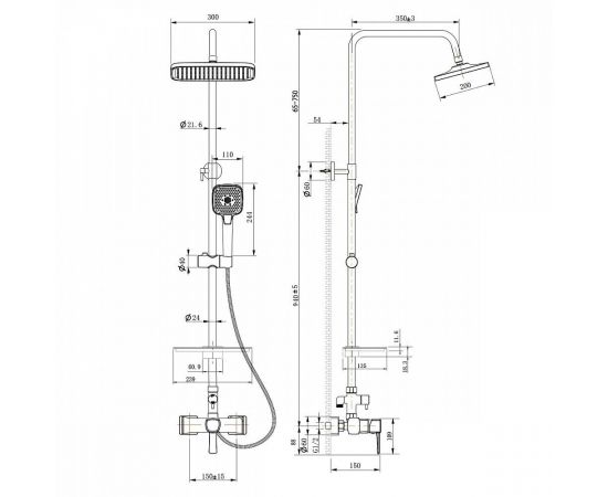 Душевая стойка Lemark Evitta LM0560C_, изображение 2