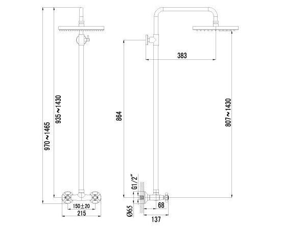 Душевая стойка Lemark Standard LM2160C для душа_, изображение 2