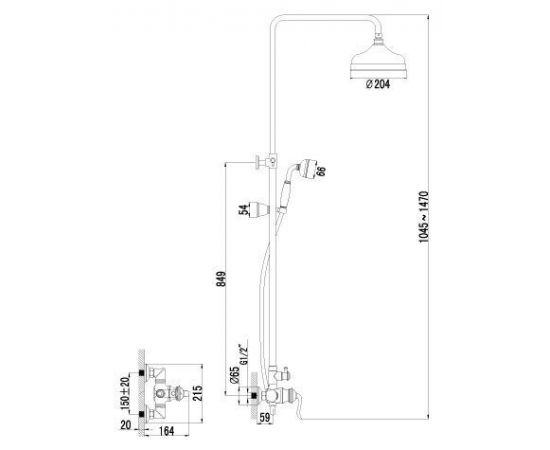 Душевая стойка Lemark Brava LM4760G_, изображение 2