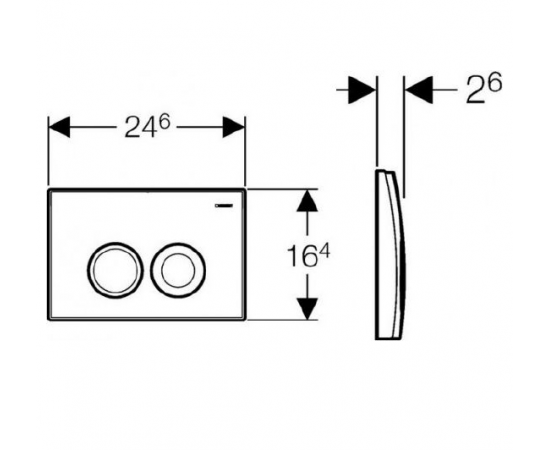 Кнопка смыва Geberit Delta 21 115.125.46.1 хром матовый_, изображение 2