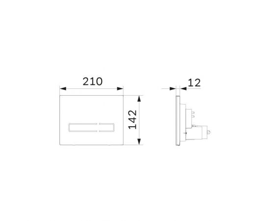 Кнопка смыва Am.Pm Touchless Pro I0450A38 сенсорная, черный глянец_, изображение 3