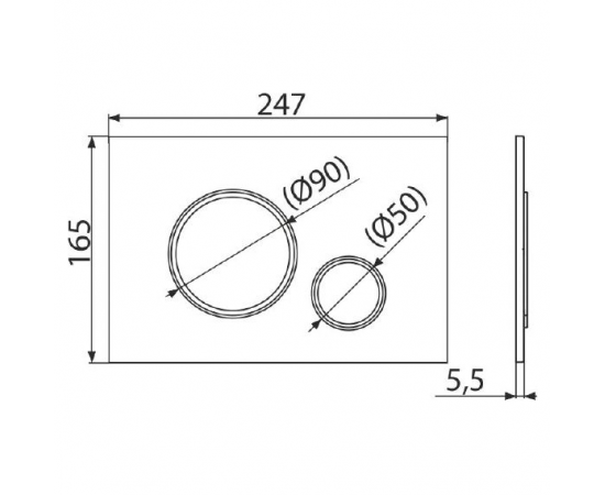 Кнопка смыва AlcaPlast THIN M770 белый / хром глянцевый_, изображение 2