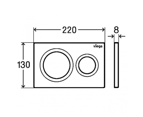 Кнопка смыва Viega Prevista Visign for Style 8610.1 773793 альпийский белый_, изображение 3