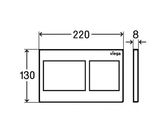 Кнопка смыва Viega Prevista Visign for Style 8611.1 773250 альпийский белый_, изображение 3